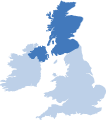 Map of the UK highlighting N.Ireland and Scotland